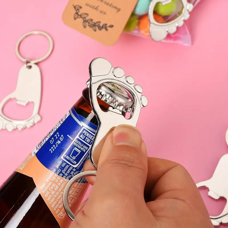 Ny flaskeåbner erindringsgave til babygavefest Sølvfods nøgleringstaske_voghion.com