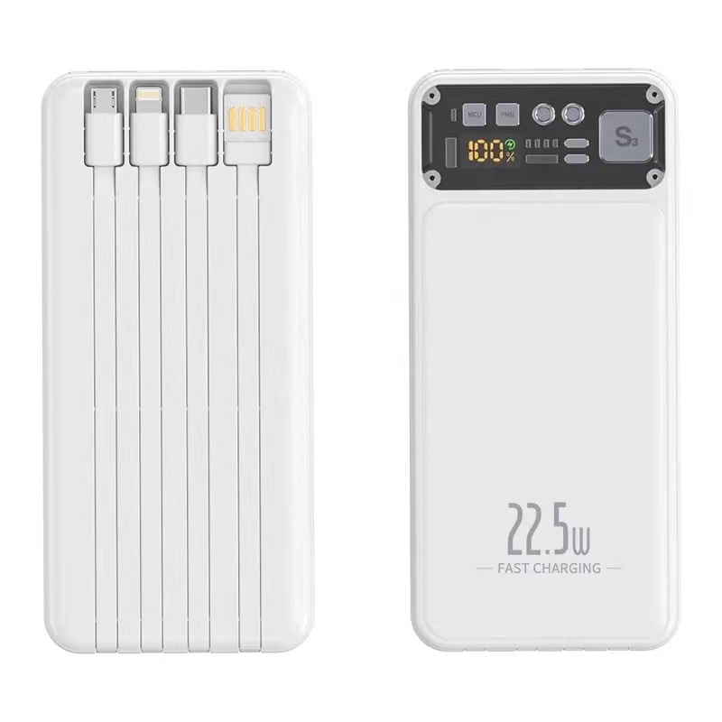 66W super fast charging with built-in cable bank portable 20000mAh large capacity mobile power supply_voghion.com