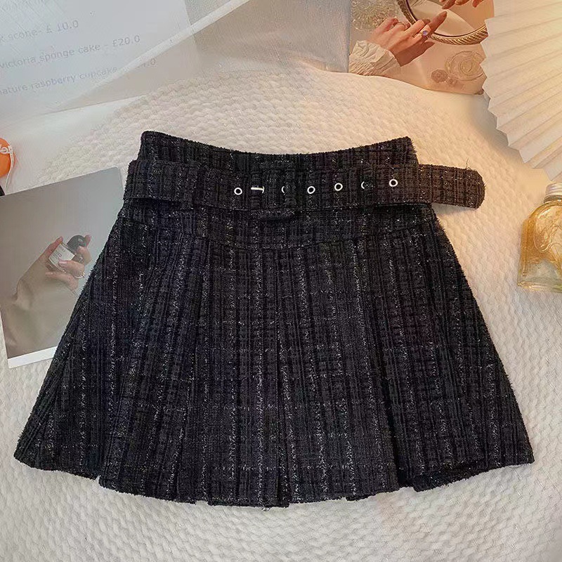 Women's Clothing pleated skirt women's autumn slim and versatile anti exposure high waist A line short skirt_voghion.com