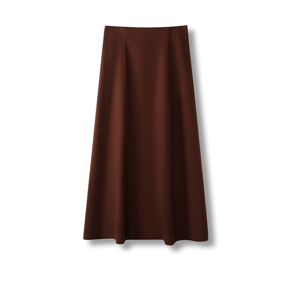 Elegant cashmere demi-season skirt