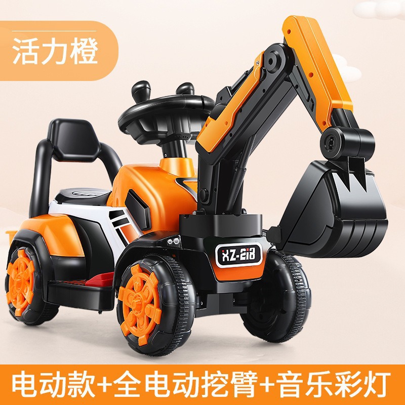 Excavadora eléctrica para niños coche de juguete coche de ingeniería para niños puede ser controlado remotamente excavadora puede sentarse excavadora gancho image 14