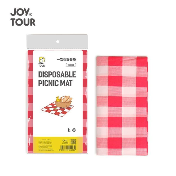 Disposable picnic mat—35g 180*180 red grid