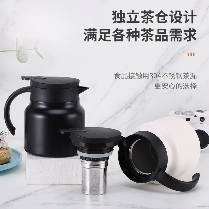 Teapot stainless steel for home use, capacious thermos, handheld tea