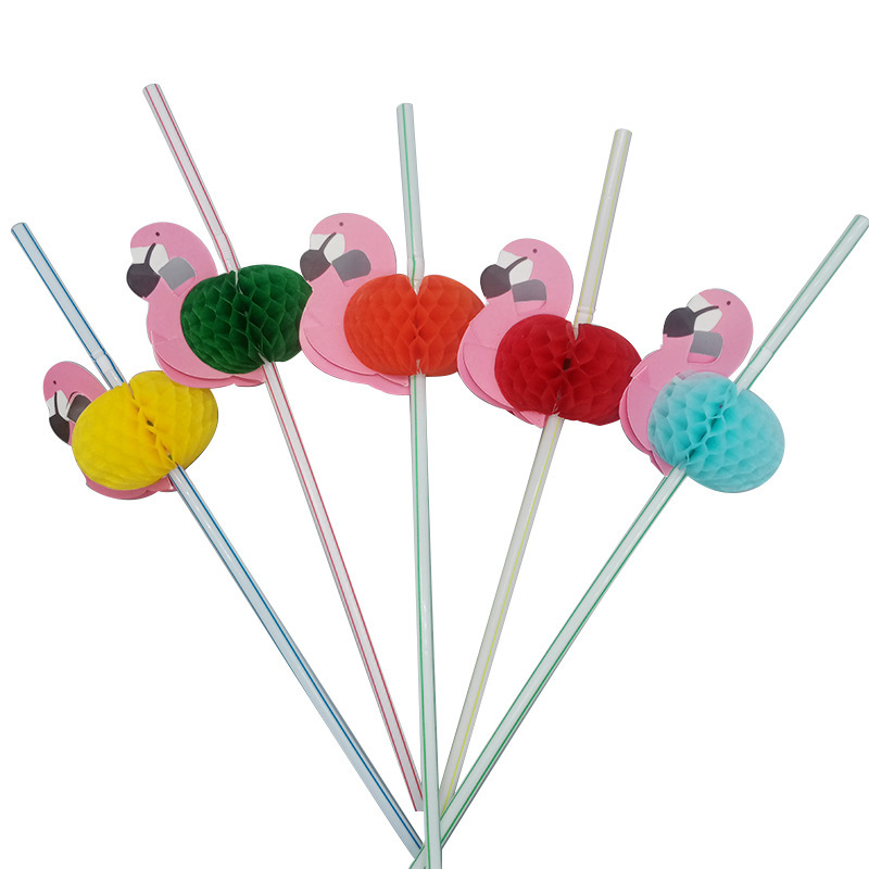 Amazon creativo de paja decorativa fiesta fluorescente paraguas fiesta desechable arte paja