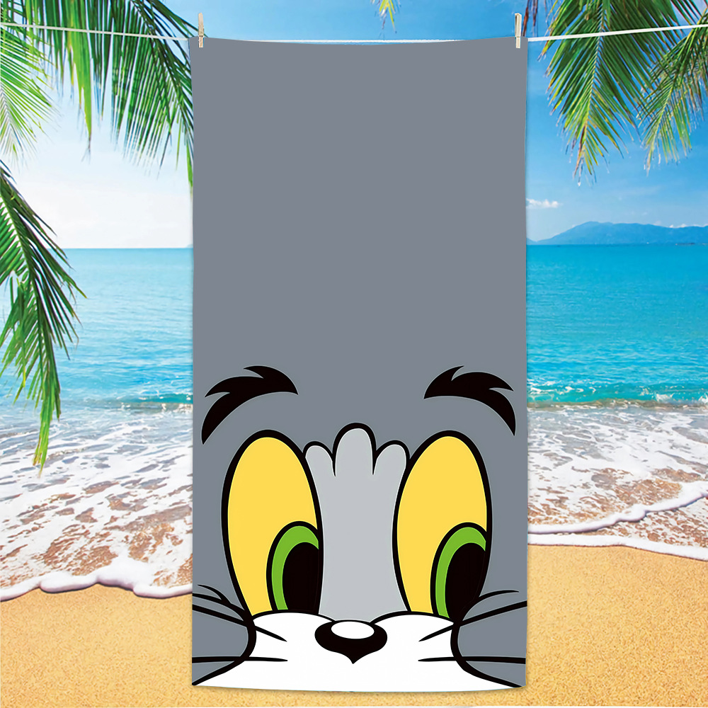 Transfronterizos amazónicos gatos y ratas toallas de playa clase A niños caricaturas toallas de baño de playa microfibra toallas de secado rápido