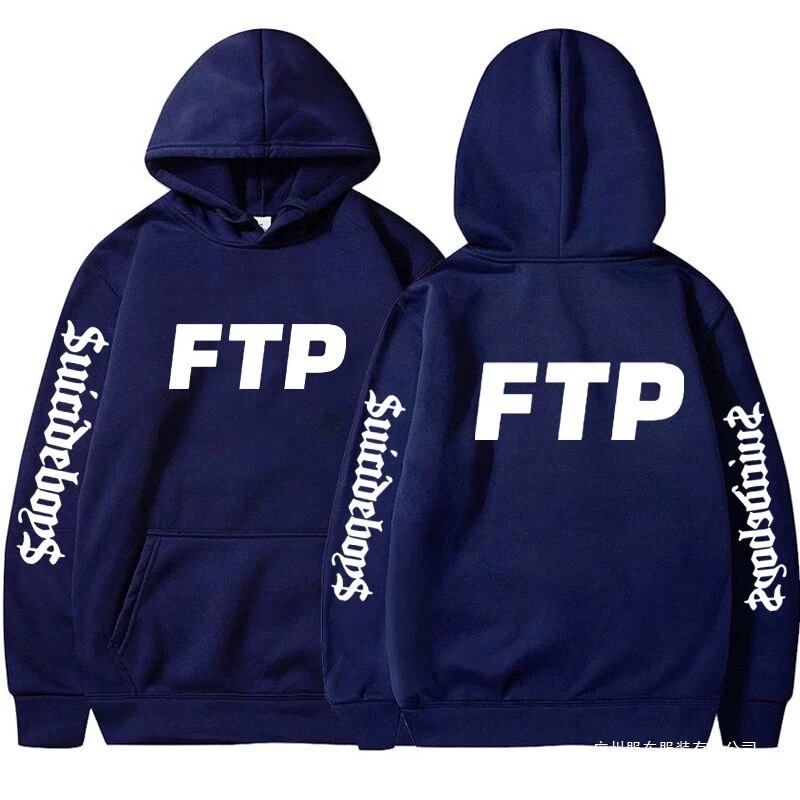 Sweatshirt with a Pointed Hood Sunordeboys Ftp for Men, Hip-Hop Harajuku, Sweatshirt