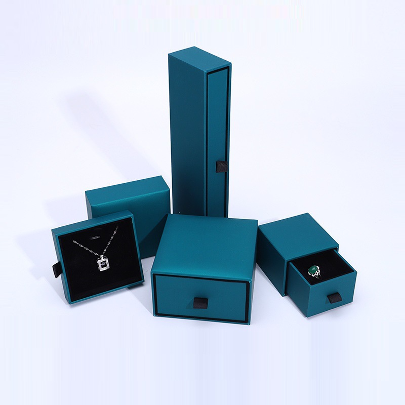 Una gran cantidad de marca en stock, anillo de joyería de papel especial, pendientes, collar, caja de embalaje, caja de cajón de joyería de alta calidad image 3