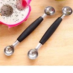 Fruit Scooper Stainless Steel Fruit Ball Scoop Carving Knife Fruit Scooper Dragon Fruit Watermelon Fruit Ball Scoop Double-Headed