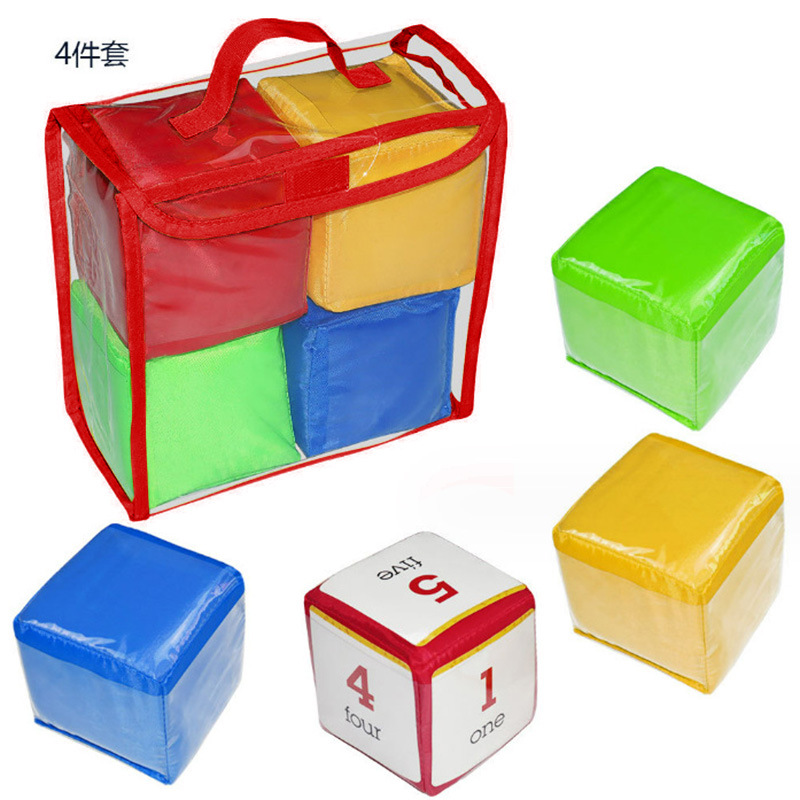 Juguetes educativos para niños juguetes de lanzamiento de dados suaves Ayudas para la enseñanza estadounidense Actividades de aula de la escuela primaria para niños bolsillo de dados