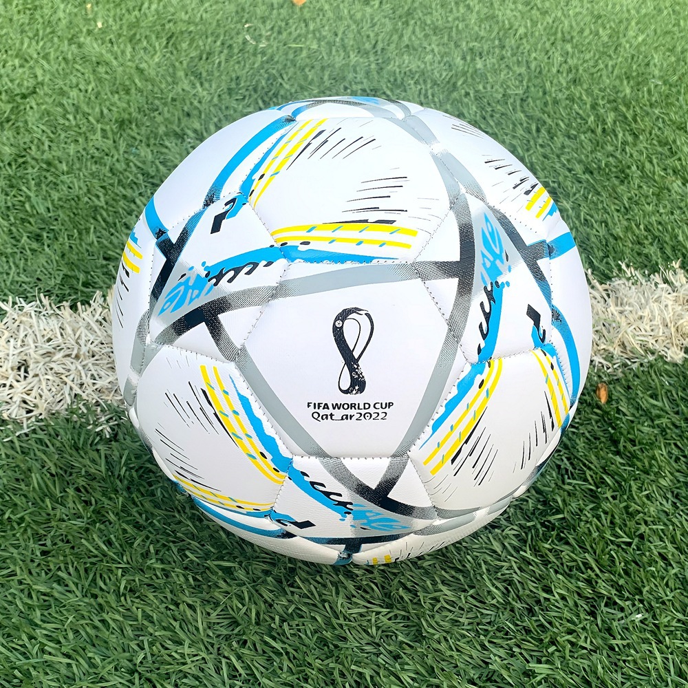Copa del mundo 5 # 4 fútbol máquina de PVC coser Copa de Europa Copa América Liga de Campeones pegado pu fútbol al por mayor