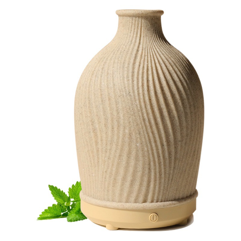 Vaso de viento simple transfronterizo Humidificador de aromaterapia de hotel Humidificador silencioso de aire ultrasónico de resina para el hogar