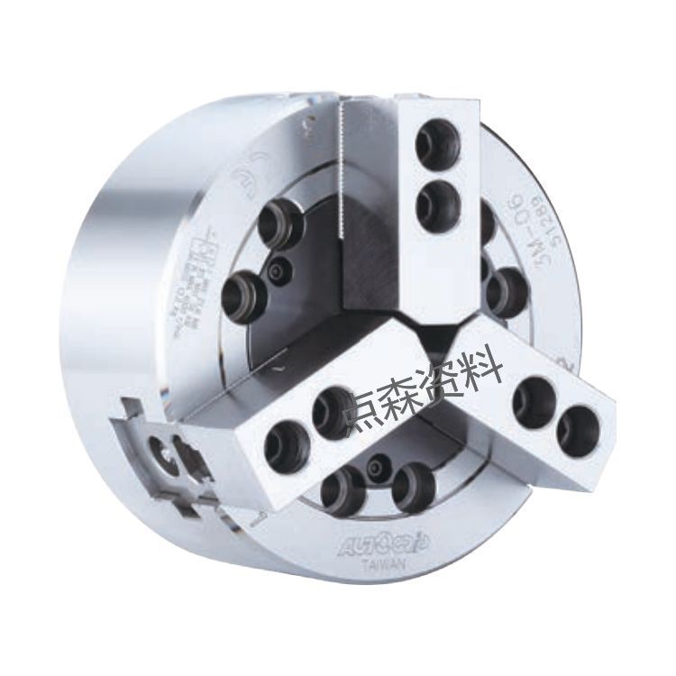 台湾佳贺卡盘3M-08中实长爪行程夹头卡盘3V-12立车用动力夹头卡盘