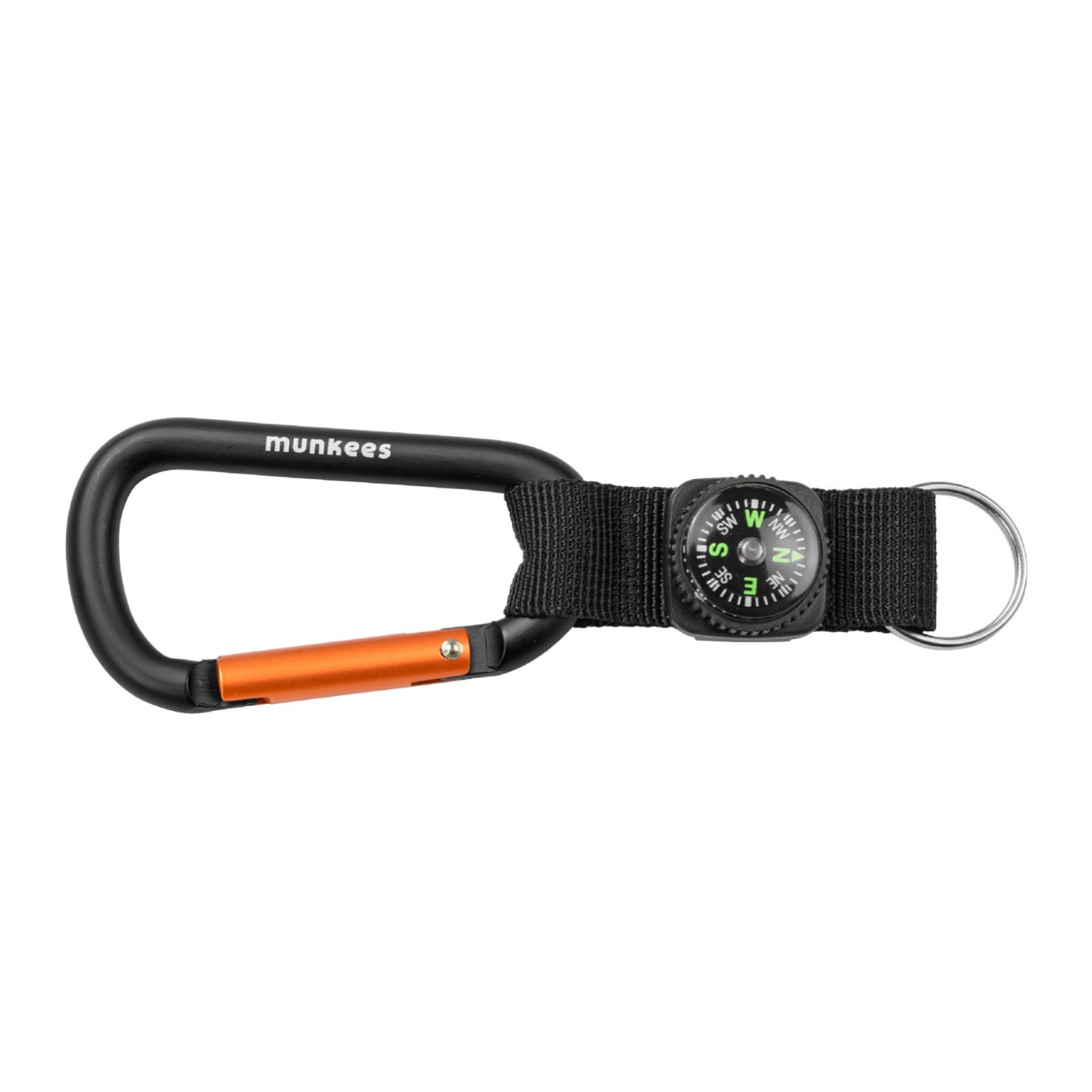 No. 8 Gourd-Shaped Aluminum Alloy Carabiner with Compass, Quick-Hook Outdoor Supplies, DIY Small Gifts