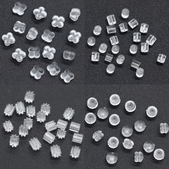 diy jewelry accessories handmade earrings material transparent four-leaf clover silicone ear plugs diy earrings accessories material