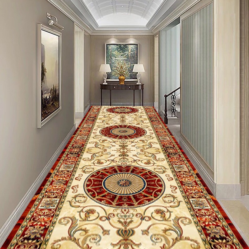 Factory wholesale hotel corridor carpet 3D printed lobby carpet stereoscopic printed roll carpet can be cut and laid carpet