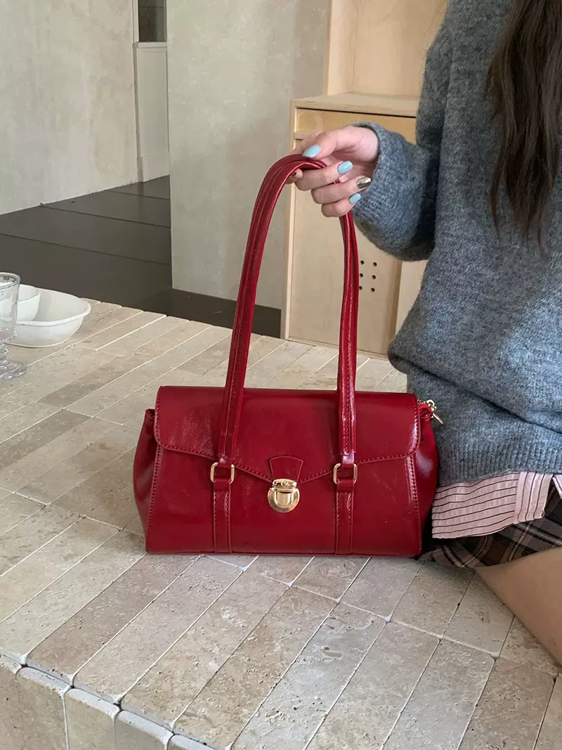 喜庆红色包包女2025新款质感新娘包百搭气质手提包大容量单肩婚包