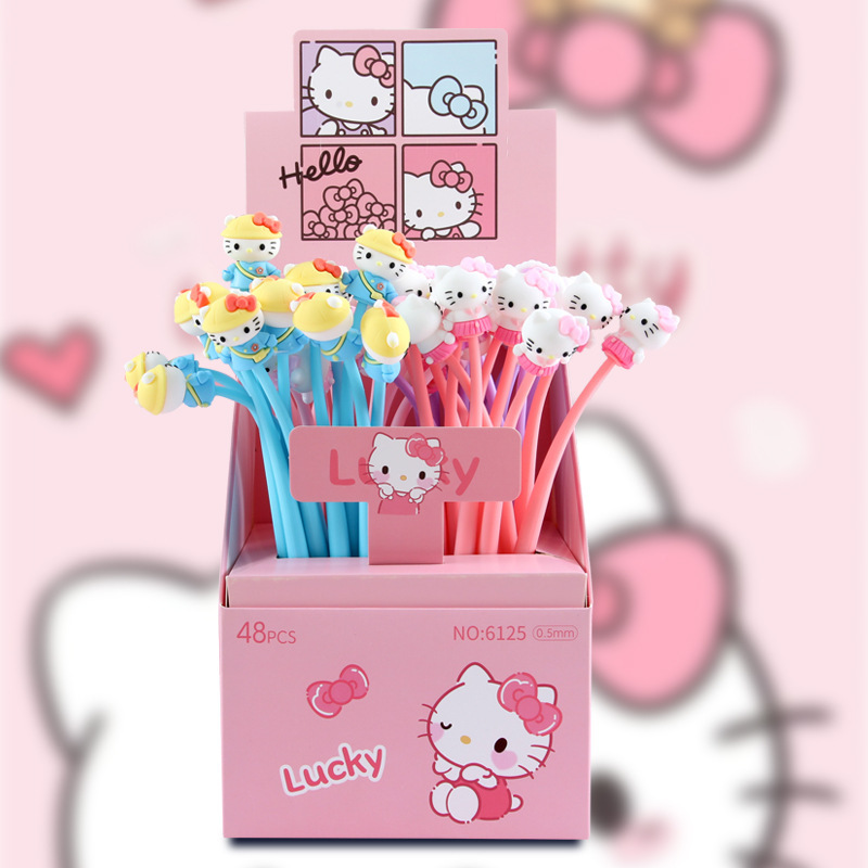 Cartoon pegamento suave rock music bolígrafo neutro alto valor facial adorable bolígrafo creativo bolígrafo publicitario estudiantes fáciles de usar papelería pequeños premios