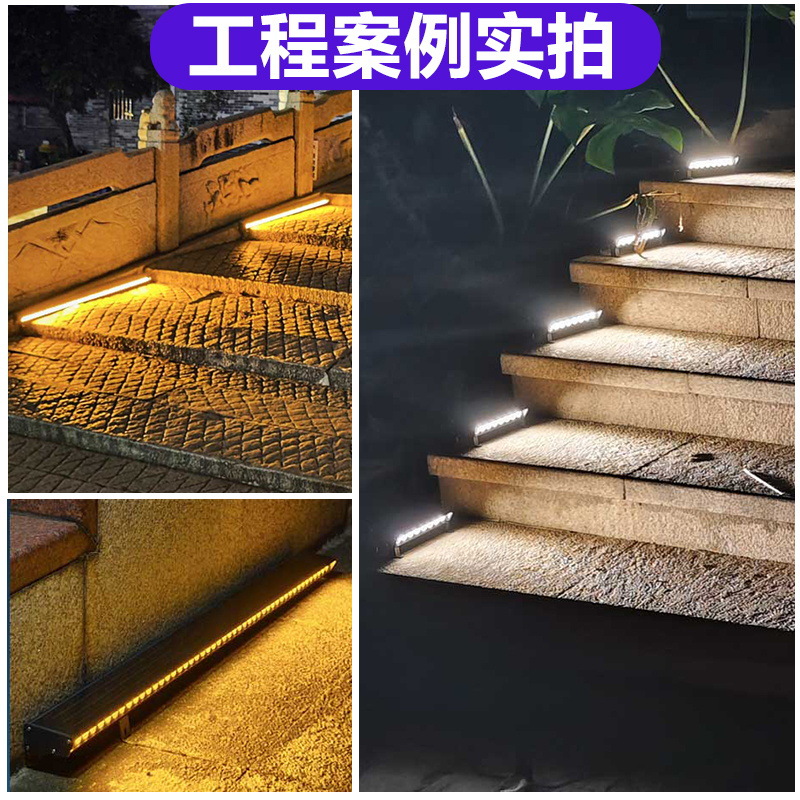 Luz solar de lavado de pared exterior impermeable LED camino luz jardín muro exterior luz de línea de pared ambiente luz de patio