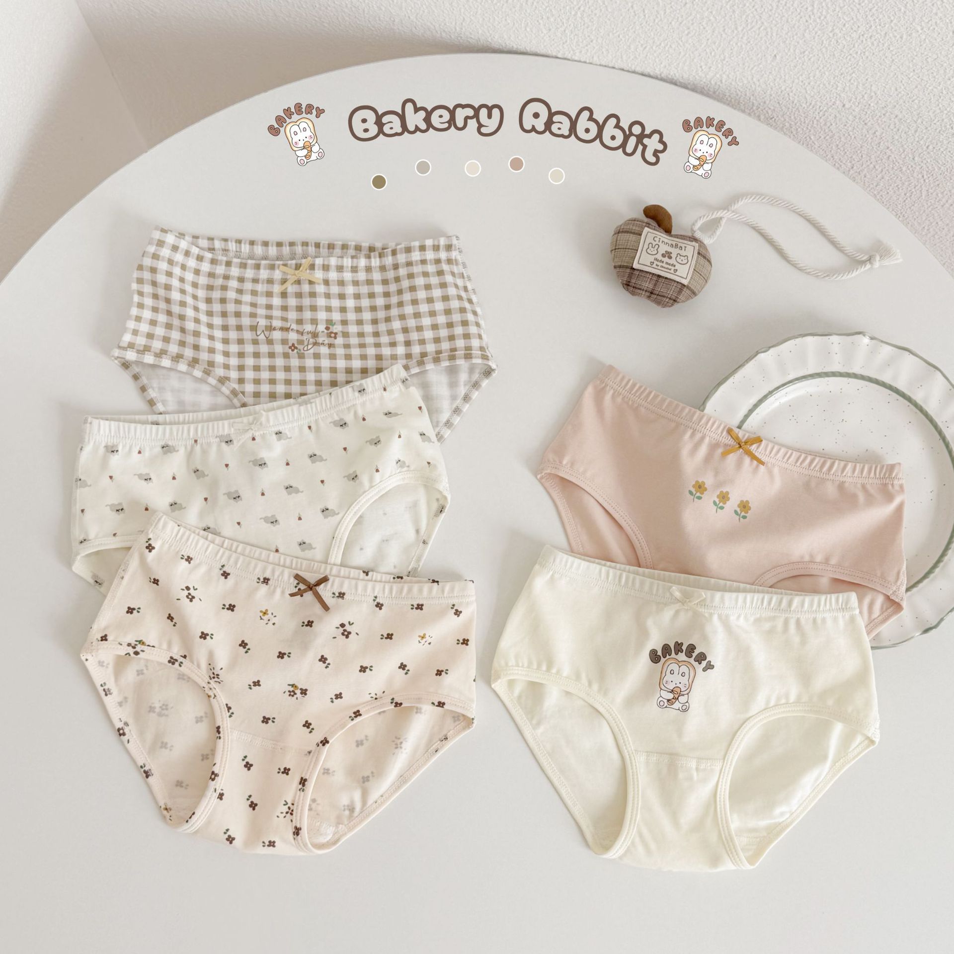 Guni Bear New Girls 10A Anti-Mite Antibacterial Girls Pure Cotton Underwear Triangle Shorts Cute Little Girl Pants