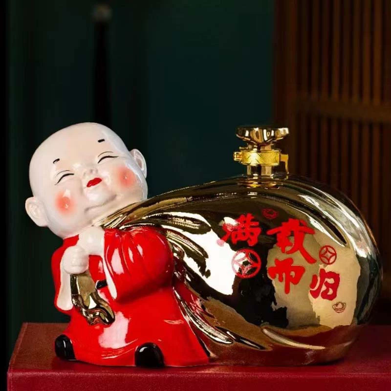 Керамические винные бутылки Цзиндэчжэня полностью загружены