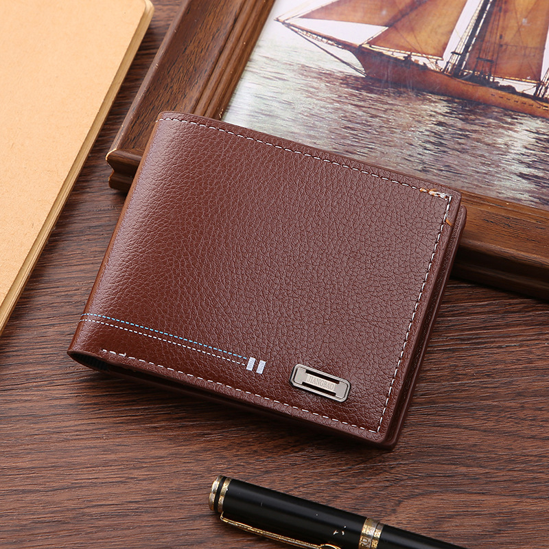 Cross-Border Men's wallet short casual fashion simple thin wallet youth large capacity Men's wallet card holder coin purse