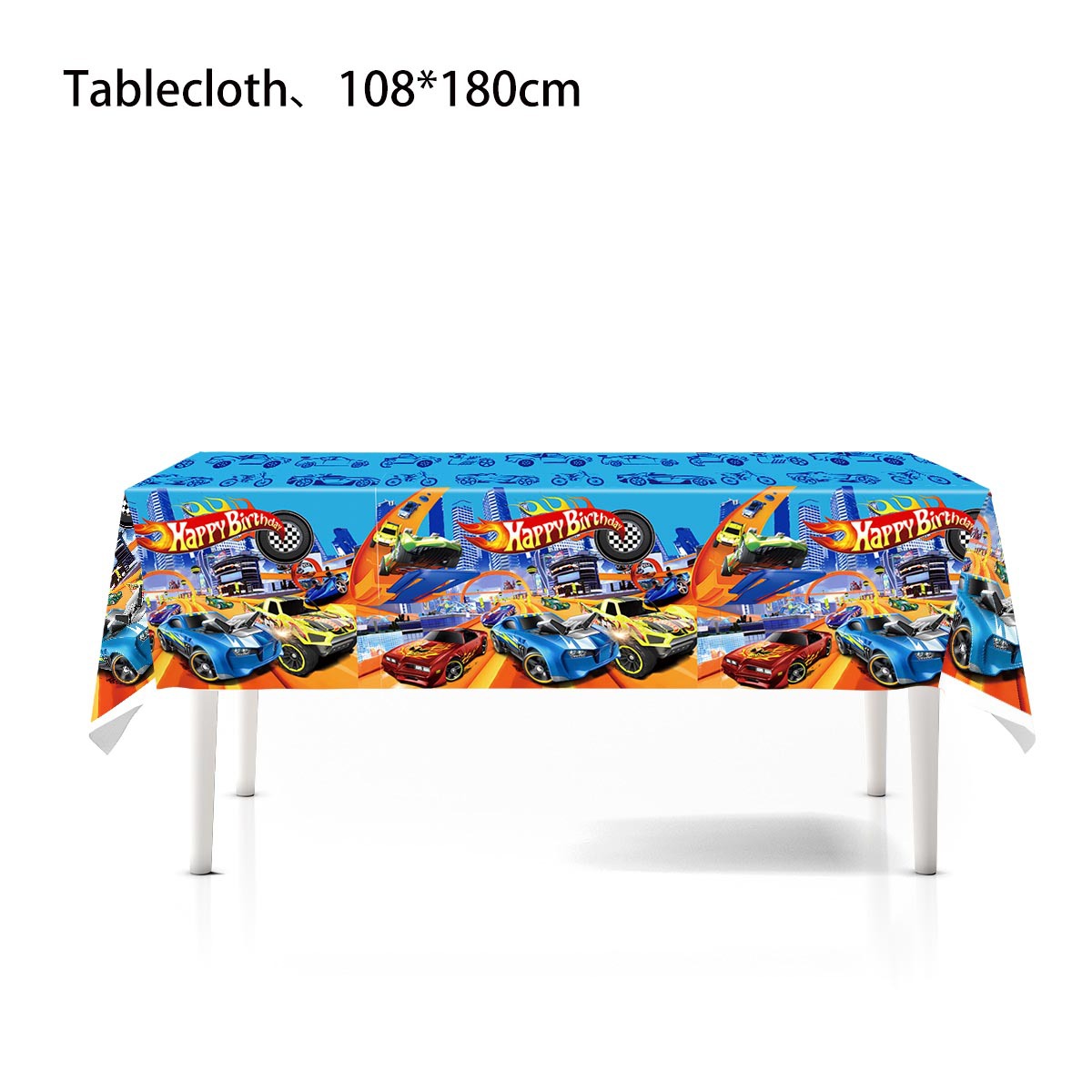 Amazon Hot Sale Hot Wheel Racing Theme Party Party cubiertos bandejas de papel tazas de papel bandejas de tracción