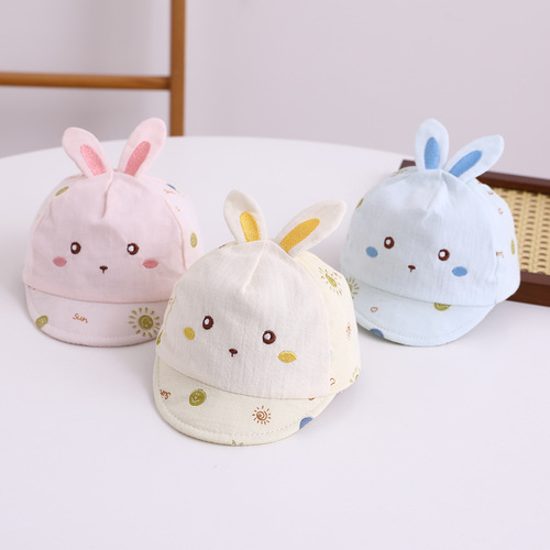 Sunshine Bunny Newborn Duck Hat Spring and Autumn Thin Infant Infant 0-3 Months Spring Sun Hat Baby Hat