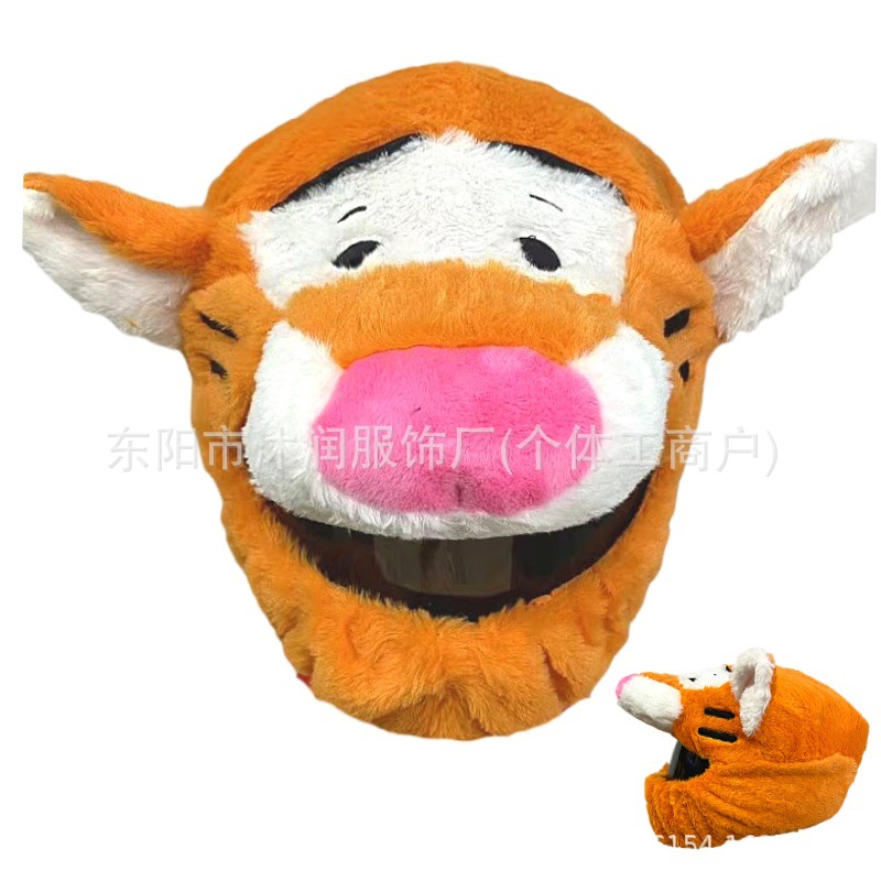 Funda protectora de casco divertida con personalidad de punto transfronterizo, máscara de ciclismo, accesorios de decoración de motocicleta, conejo, tiburón, tres ojos