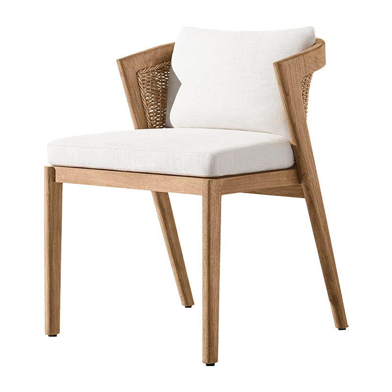 Mesa de comedor de madera maciza al aire libre transfronteriza Villa patio mesa larga de teca al aire libre Jardín de hotel Mesa de comedor de madera maciza al aire libre