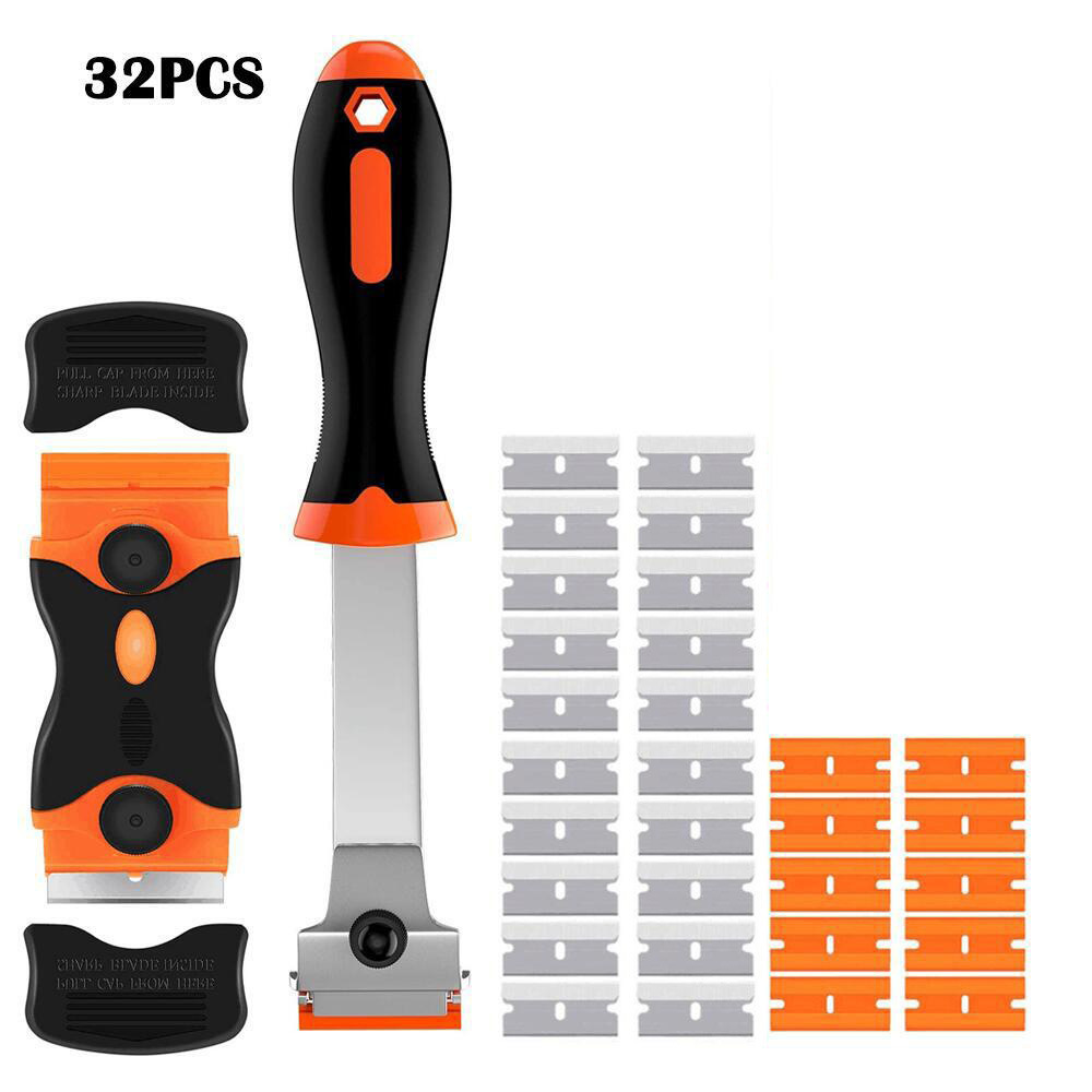 32-piece herramienta de acabado Etiqueta de pegamento de vidrio etiqueta pegamento limpieza de residuos pala cuchillo