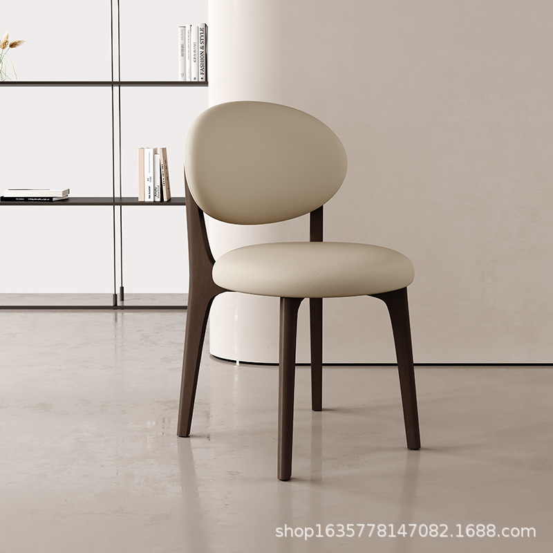 Silla de comedor de madera maciza moderna, comedor casero, hotel, cómodas sillas de respaldo, estilo nórdico, mesa de comedor simple, taburetes