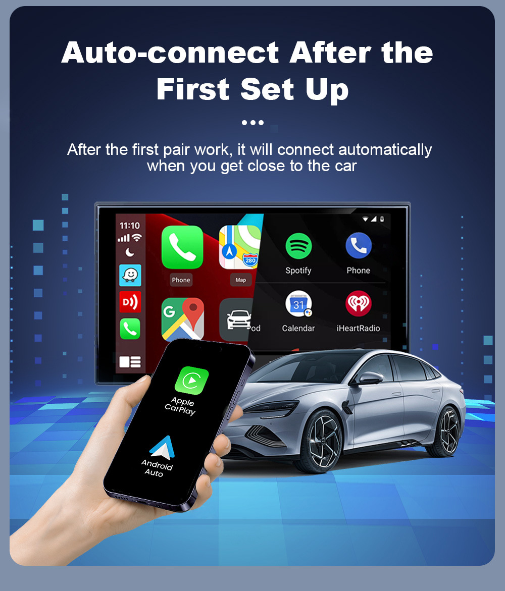 Cross-border carlinkit car-machine connectivity Android Apple wired to wireless carplay box car-mounted box