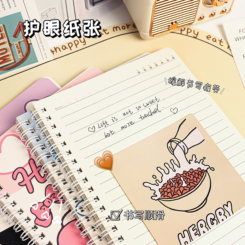 Cuaderno de bobina de dibujos animados A5 Cuaderno de dibujos animados