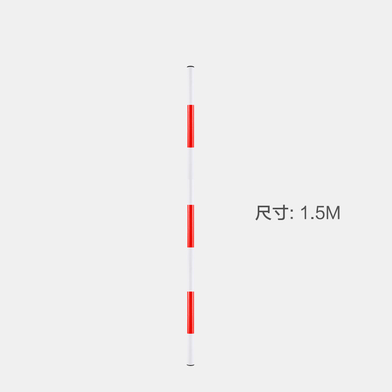 빨간색과 흰색 1.5 m 사인 포스트