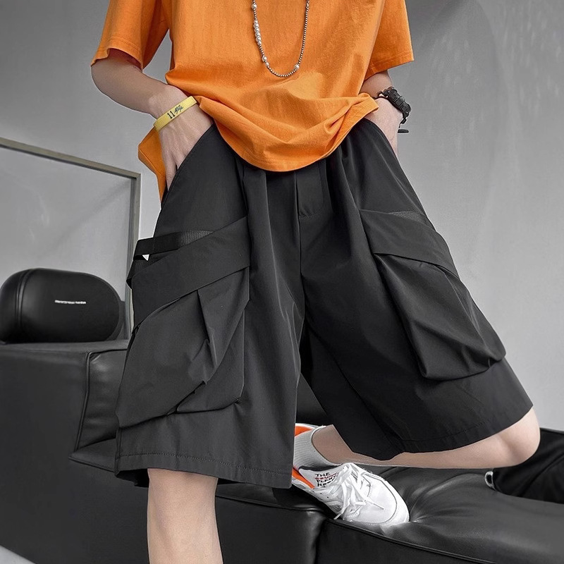 Functional Style Tooling Shorts Men's Summer Trendy Brand plus size Over-the-Knee Shorts Loose American Casual Pants Sports Men