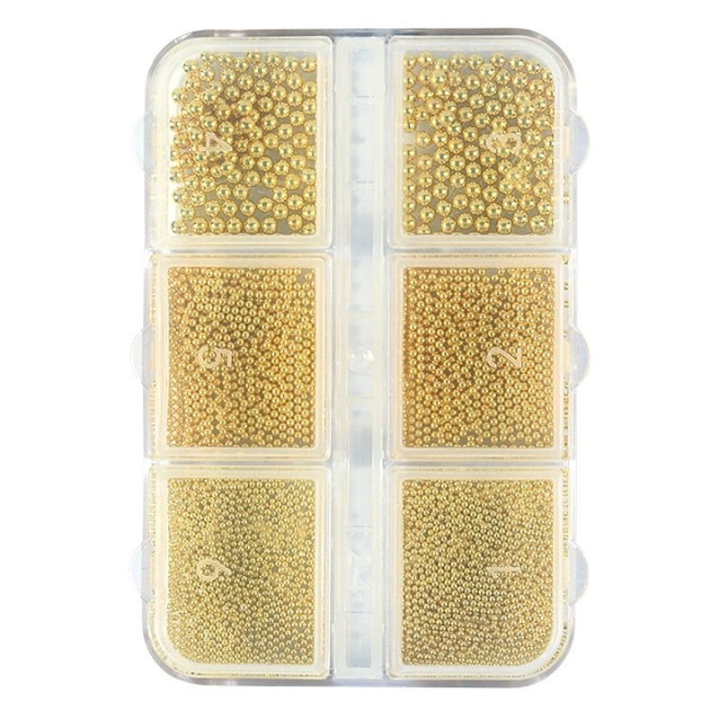 Celebridad de Internet mismo estilo joyería de uñas pequeña bola de acero desgaste paquete de material de uñas accesorios de decoración de taladro de uñas pequeña joyería al por mayor