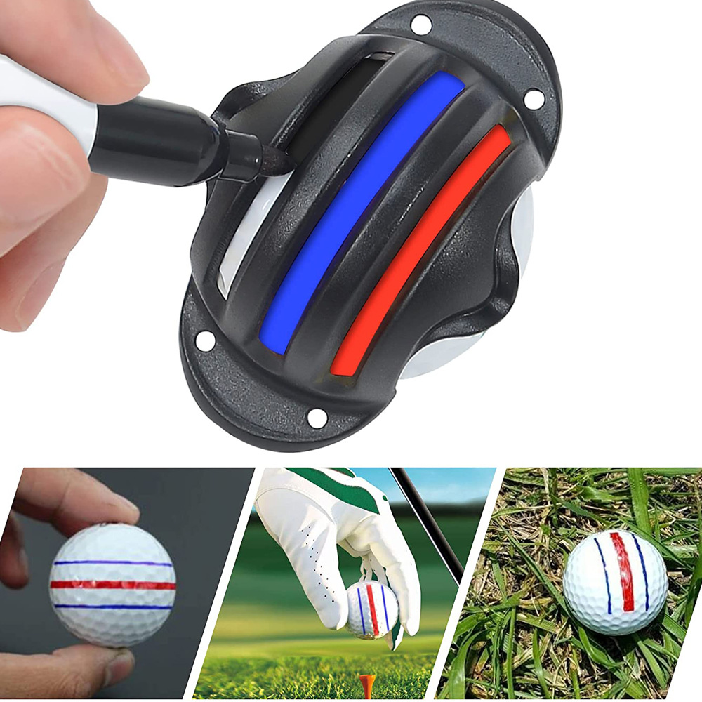 Golf herramienta de trazado pluma de dibujo de tres líneas Scriber marcador aceitoso accesorios de golf suministros