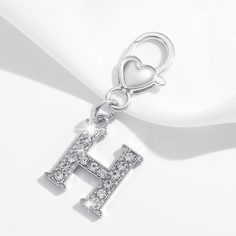 Europa y los Estados Unidos hermosa mini full-inlaid 26 letras inglesas personalidad transfronteriza joyería llavero accesorios colgantes