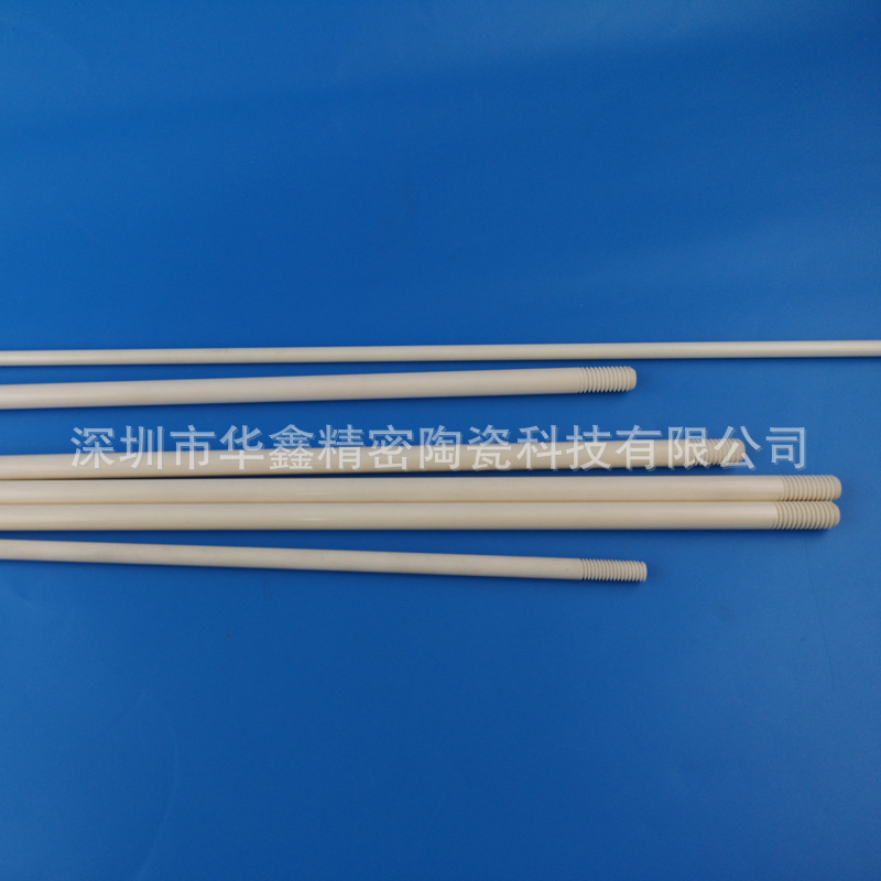 带螺纹99氧化铝陶瓷条  耐磨绝缘氧化铝陶瓷柱