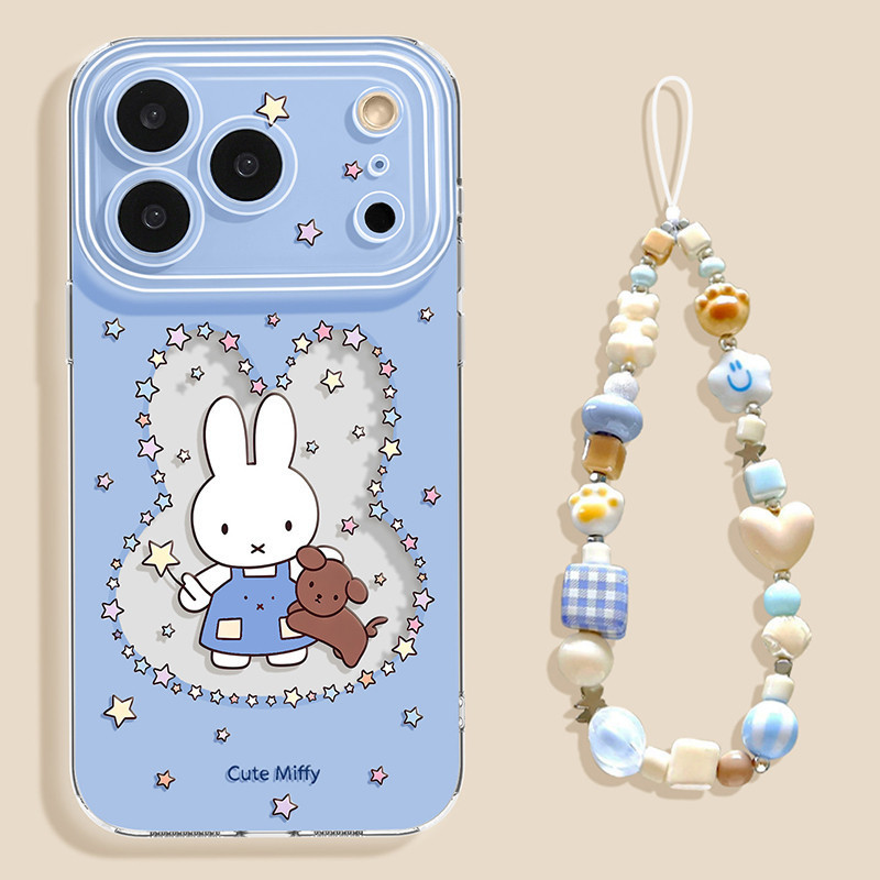 Cartoon Miffy iPhone 18 Pro Max phone case, Apple 18 Pro/18 protective case, full-coverage silicone, new style