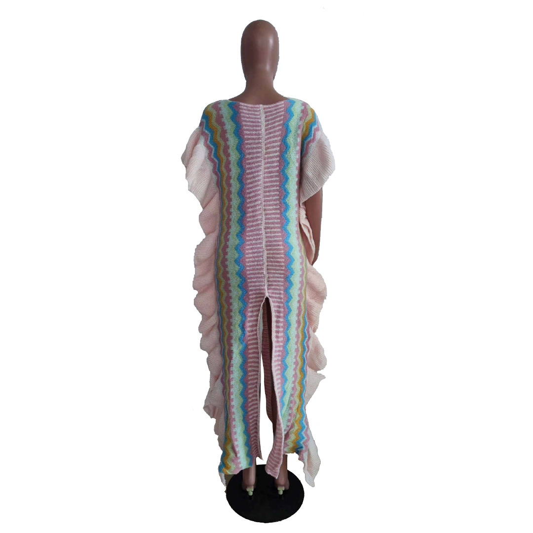 1050g Weight Maxi Long Dress Dress Length Type Sleeveless Sleeve Length Sweater Dress Dresses Type Polyester Fabric Type High Waist Waist Line Daily, Street Occasion Round Neck Neckline Loose Fit Type Geometric Pattern Autumn Season Women's Gender Casual Style Wholesale Women's Casual Geometric Daily Street Round Neck Sleeveless Sweater Dress 23