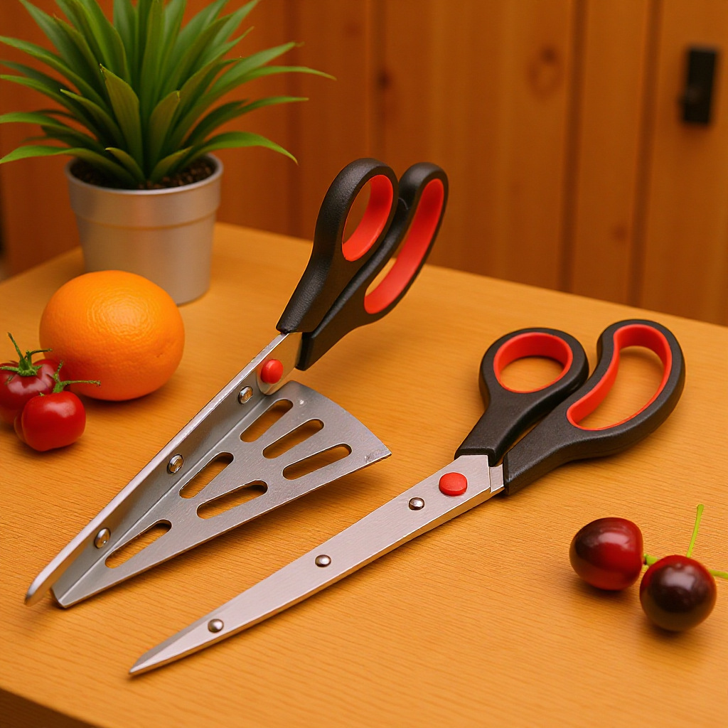 Tijeras de pizza desmontables de acero inoxidable de cocina casera tijeras de pizza para hornear pala de pizza panqueques de filete tijeras de comida