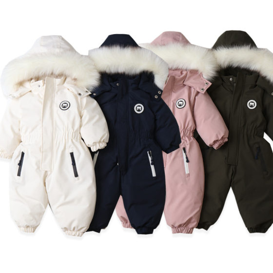 Cross-border Ski Suit for Baby All-in-one Suit Baby Climbing Suit Haxi 2023 Winter New Children's Wear All-in-one Suit