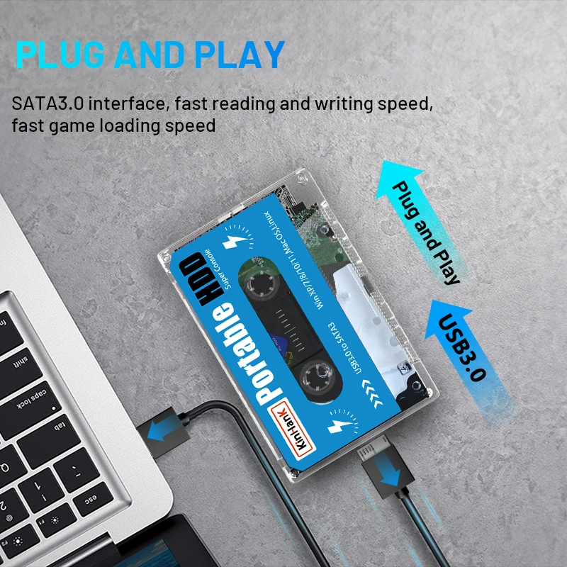Трансграничный игровой жесткий диск 500 ГБ Batocera Plug-and-Play механическая мобильная игровая ретро-консоль