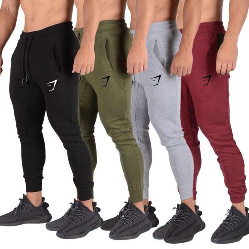 Fitness Muscle Shark Sport Trousers Men Running Training Squat Cross-border Pants Small Foot Pants Trendy Men Casual Versatile Fashion