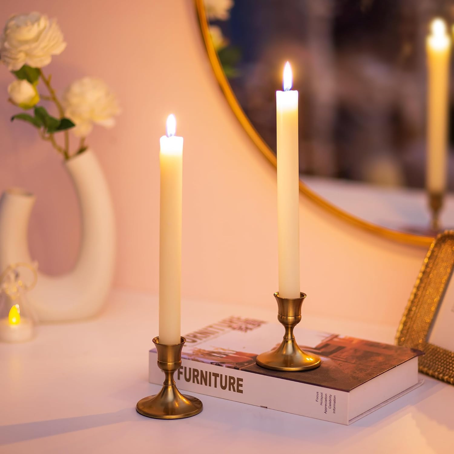 Transfronterizo Amazon Black Candelabro para la decoración de la repisa de la mesa de Navidad de acción de gracias festiva o hogar