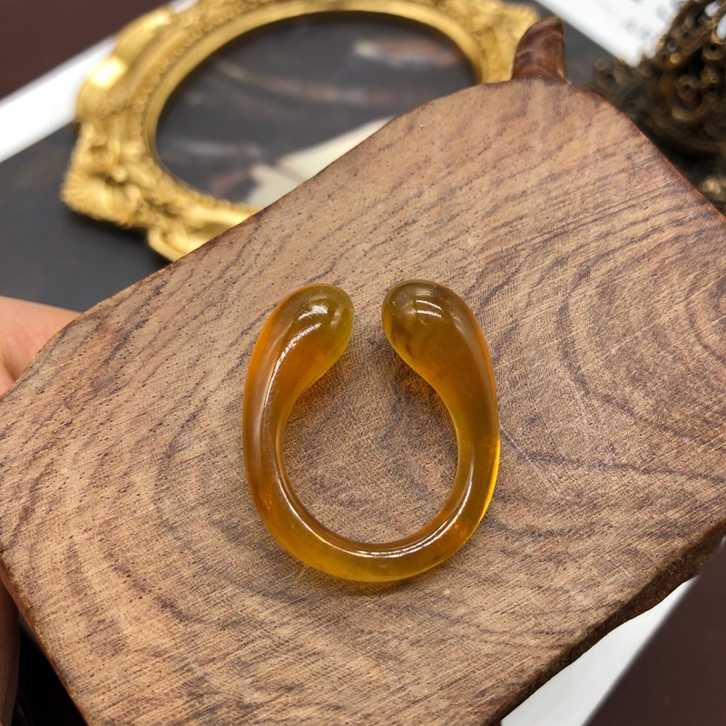 Retro Heart Shape Flower Copper Enamel Artificial Pearls Zircon Rings 1 Piece