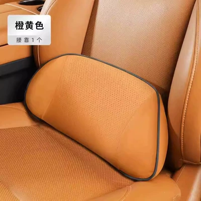 accessories, Li Auto i6 lumbar support, Waist support - ideal-malls-same-model-memory-foam-lumbar-support-original-car-orange-yellow-1-piece-1-piece