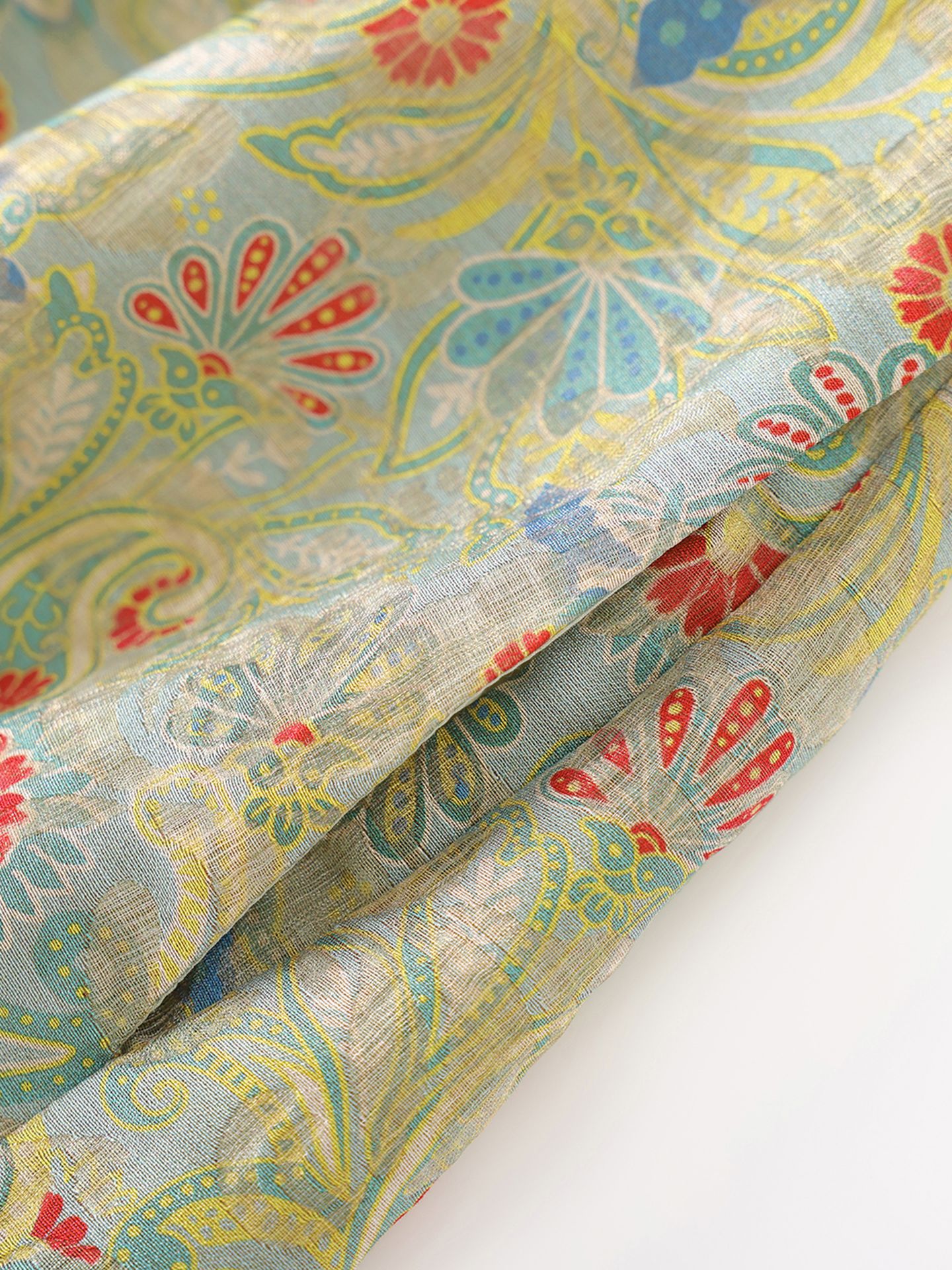 Váy maxi nữ thắt eo dáng suông họa tiết jacquard pha len — xanh lá cây