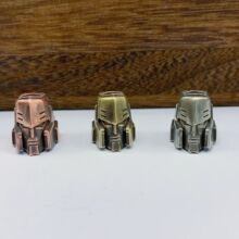 抖音直播货源黄铜EDC刀坠变形金刚威震天头盔diy伞绳编织白铜平均